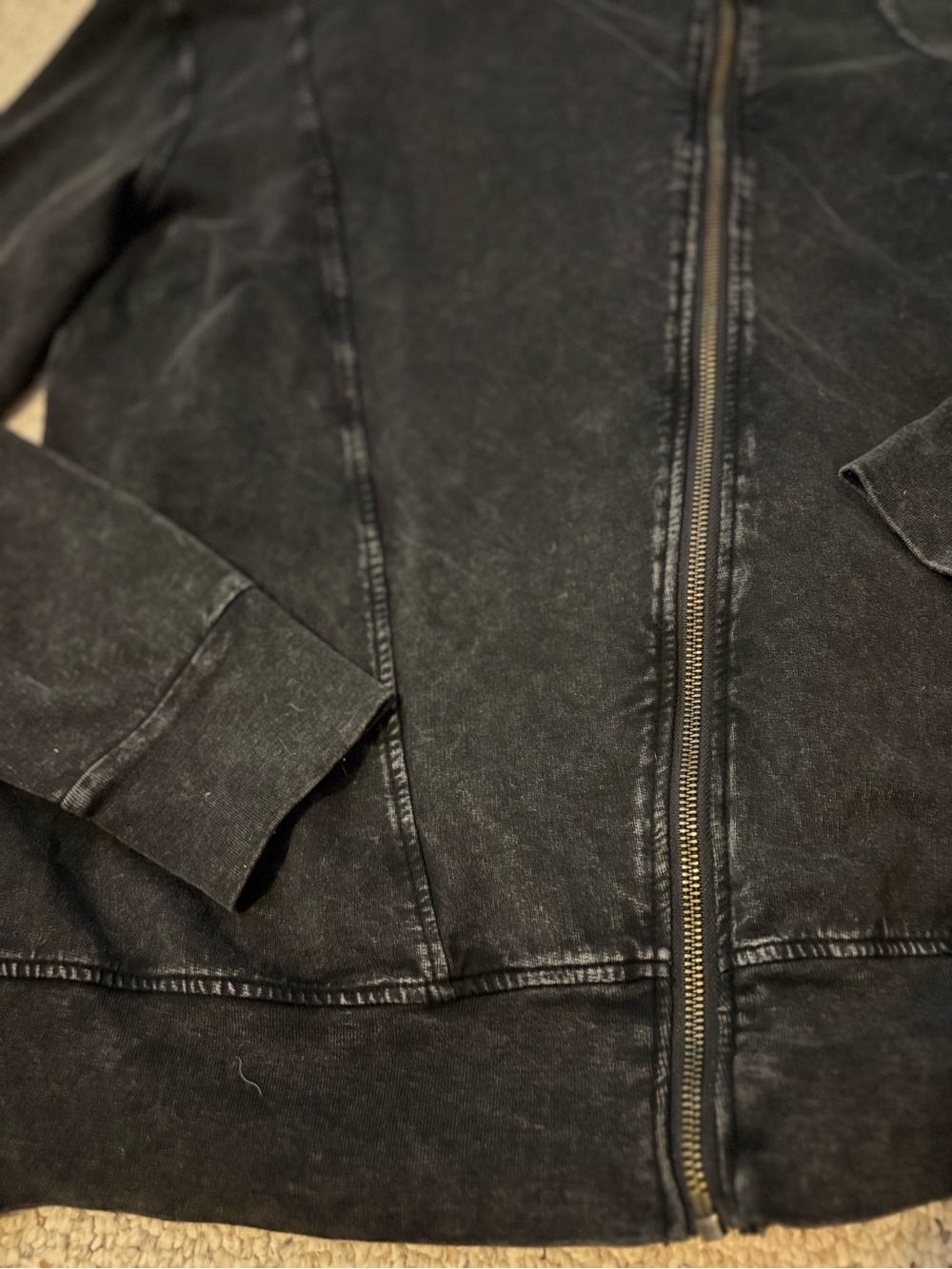 Fast & Furious by Affliction Black Acid-Washed Cotton Moto-Inspired Zip Hoodie - Picture 13 of 14